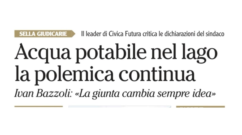 Lago di Roncone, la polemica&nbsp;continua