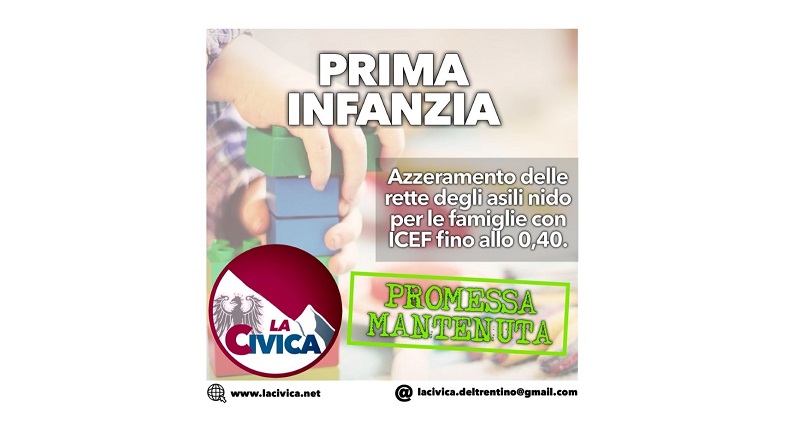 Azzeramento delle rette degli asili&nbsp;nido