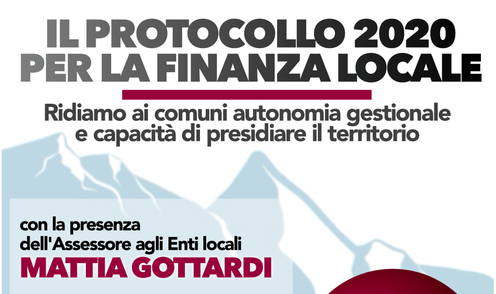 Protocollo 2020 per la finanza locale – Serata informativa a&nbsp;Malè