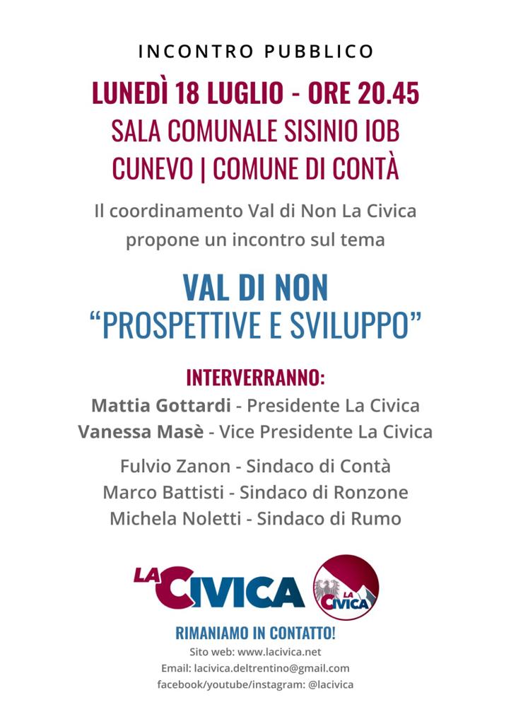 Incontro Val di Non: 18 luglio&nbsp;2022